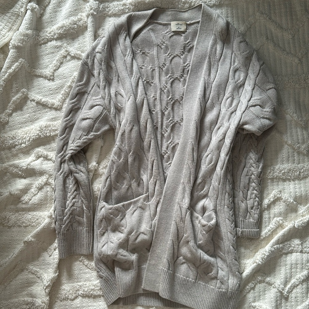 Aritzia OVERSIZED Cable Knit Grandpa Cardigan - size XS